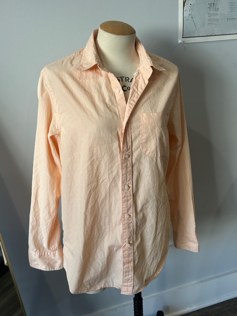 J. Crew‎ Peach Collared Button-Up Shirt